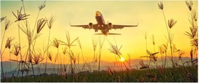 Tablou cu avionul ridicându-se spre zbor (120x50 cm)