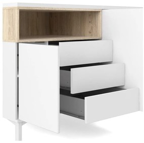 Comodă albă 176x90x49 cm Roomers – Tvilum