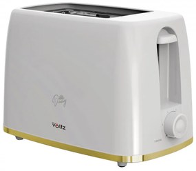 Prajitor de paine Oliver Voltz Daisy OV51440W, 700W, 2 felii, 6 trepte, Tava mobila pentru firimituri, Alb