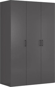 Dulap FLEX, gri grafit, PAL, cu 3 usi, 150x66x240 cm