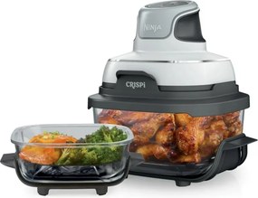 Friteuza cu aer cald 4in1 Ninja CRISPi FN102EU, 1700 W, 3,8 + 1,4 l, 70-185°C, TempWare, Placi ceramice, Fara PFAS, Design portabil, Alb