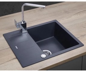 Chiuvetă de bucătărie CUBIS 50x62 cm granit/gri închis - Concept DG05C45DG