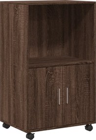 vidaXL Dulap cu roți, stejar maro, 55x40x91 cm, lemn compozit