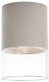 Plafoniera, Spot LED metal gri si sticla Fusion