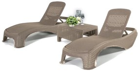 Set șezlonguri de grădină Atlantic duo Corfu cu masă cappuccino