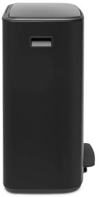 Coș de gunoi negru mat de reciclat/cu pedală din oțel 60 l Bo – Brabantia