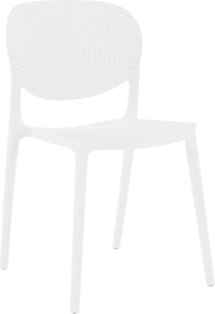 Scaun FEDRA NEW, alb, plastic, 45x53x81 cm
