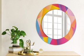 Oglinda rotunda imprimata Compoziție geometrică