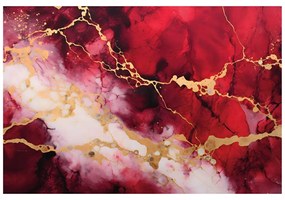 Tapet autoadeziv imitație de marmură roșie