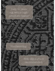 Covor pentru exterior și interior alb-negru rotund ø 160 cm Duet Kona – NORTHRUGS