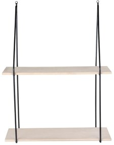 Raft din lemn masiv negru pavlovnia Haag - House Nordic