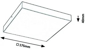 Rabalux - Plafonieră LED pentru baie, 18W, 230V, 2800-6000K, IP44, albă