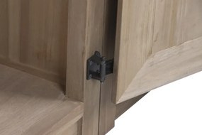 Set mobilier rustic de bucătărie din lemn de pin și blat din piatră neagră, 236 x 55 x 86 cm, „Cottage Kitchen Set"