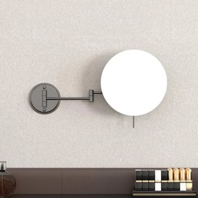 Oglinda cosmetica Inter Ceramic 20x42 cm Gun Grey cu marire x5