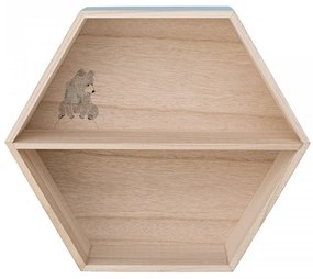 Raft albastru din lemn 44 cm Bear Bloomingville Mini