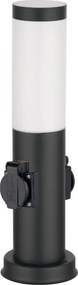 Brilagi - Lampă de exterior NOVA cu 2 prize SCHUKO, 1x E27, 15W, 230V, 40 cm, IP44, negru