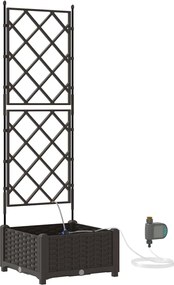 vidaXL Vază pentru Grădină Maro 40 x 40 x 126 cm Oțel