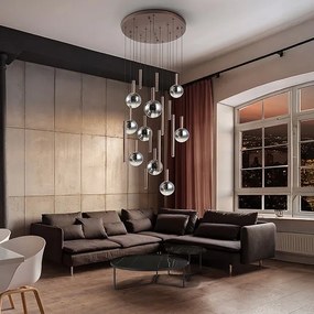 Lustra cu 18 pendule LED suspendate Sapore