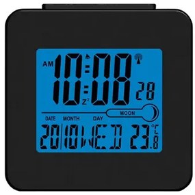 Radio Denver REC-34 BLACK, calendar, functie alarma, funcite snooze, termometru digital, arata fazele lunii, necesita 2x baterii AAA