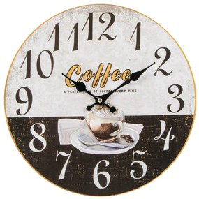 Ceas de perete din lemn ,  Coffee,   34 cm