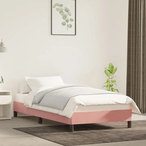 346945 vidaXL Cadru de pat, roz, 80x200 cm, catifea