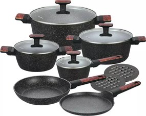 Set oale si tigai cu capace 16/20/24/28/24/24 CM Klausberg KB7831, antiaderente, curatare usoara