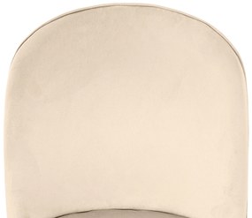 Set de 2 scaune de dining din catifea, Bej | Aosom Romania