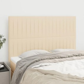 vidaXL Tăblii de pat, 4 buc, crem, 72x5x78/88 cm, textil