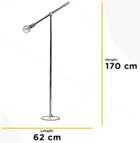 Lampadar ONLI ASTE 1xE27/15W/230V negru/auriu
