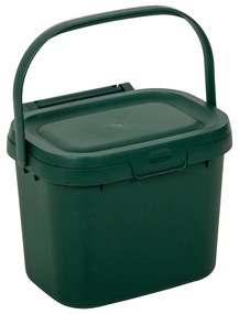 Recipient pentru deșeuri compostabile cu capac Addis, 24,5 x 18,5 x 19 cm, verde sticlă