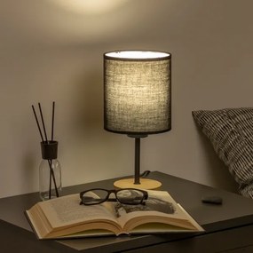 Lampă de masă Brilagi NUBILA WOOD 1xE27/25W/230V stejar/negru