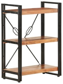 vidaXL Bibliotecă cu 3 rafturi, 60x30x80 cm, lemn masiv de acacia