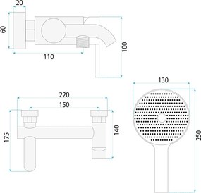 Baterie de cada Rea FOSTER crom periat