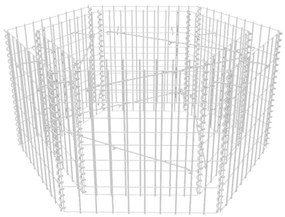 Strat inaltat gabion hexagonal, 100 x 90 x 50 cm 1, Argintiu, 100 x 90 x 50 cm