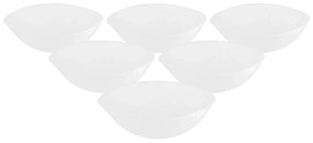 Set de boluri din sticlă opală Altom White harmony 16 cm, 6 buc