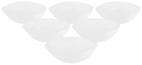 Set de boluri din sticlă opală Altom White harmony 16 cm, 6 buc