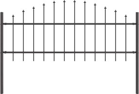 vidaXL Gard de Grădină Gri 170 x 140 cm Oțel vopsit electrostatic