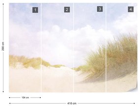 Fototapet - Plaja cu nisip fin - Aspect Vintage