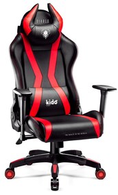 Scaun pentru copii Kido by Diablo X-Horn 2.0: negru-roșu Diablochairs