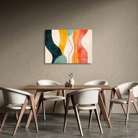 Tablou pe sticlă - Ilustrație colorată minimalistă II. (70x50 cm)