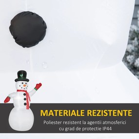 Om de zapada gonflabil cu lumini LED, decoratiuni de Craciun pentru interior si exterior 159x95x243cm Outsunny | Aosom RO
