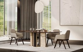 Masă lemn masiv dining Domo Personalizabilă, 240 × 110 × 75 cm