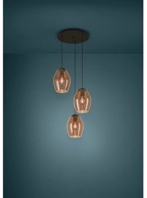 Lustră pe cablu Eglo 390161 ESTANYS 3xE27/40W/230V maro