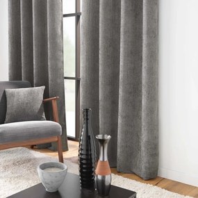 Draperie gri antracit din janilie 140x260 cm Leo – douceur d'intérieur