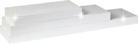 Polita GANA FY 11044-4, alb lucios, 80x25x5 cm