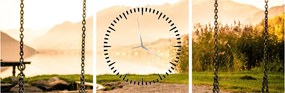 Tablou - balansoar în natură (cu ceas) (90x30 cm)