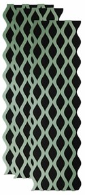 Panou riflaj acustic decorativ, MDF si pasla, AC50, 240x30x1.8cm, Verde