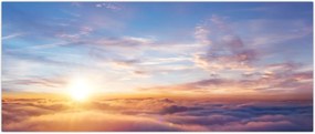 Tablou - Apus de soare deasupra norilor (120x50 cm)