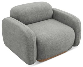 Modul pentru canapea modulară gri cu tapițerie din țesătură bouclé Ailani – Makamii