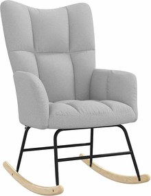 vidaXL Scaun balansoar din stofă gri nor